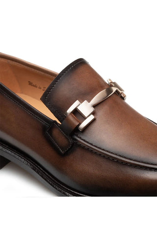 Mezlan Barsotti Leather Horse-Bit Loafer