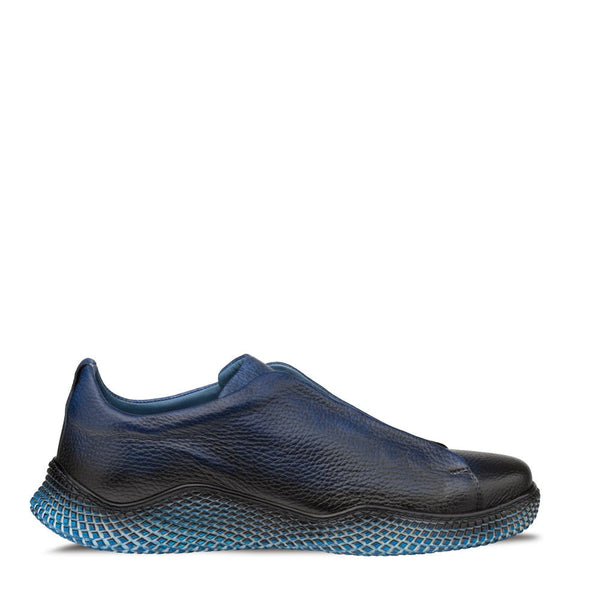 Mezlan Calico 20947 Men's Shoes Blue Deer-Skin Leather Slip-On Sneakers (MZ3663)-AmbrogioShoes