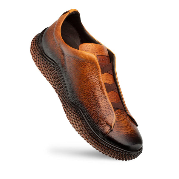 Mezlan Calico 20947 Men's Shoes Cognac Deer-Skin Leather Slip-On Sneakers (MZ3664)-AmbrogioShoes