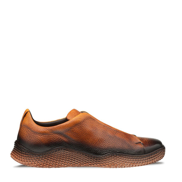 Mezlan Calico 20947 Men's Shoes Cognac Deer-Skin Leather Slip-On Sneakers (MZ3664)-AmbrogioShoes