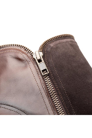Mezlan Camilleri 21343 Suede / Calf-Skin Leather Zipper Boots (MZ3764)-AmbrogioShoes