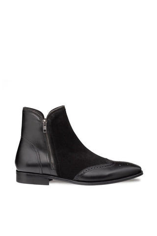 Mezlan Camilleri 21343 Suede / Calf-Skin Leather Zipper Boots (MZ3764)-AmbrogioShoes