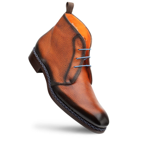 Mezlan Conqueror 20804 Men's Shoes Dark Cognac Deer-Skin Demi Boots (MZ3686)-AmbrogioShoes