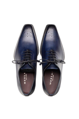 Mezlan Cupula 20933 Blue Leather whole-Cut Oxfords (MZ3690)-AmbrogioShoes
