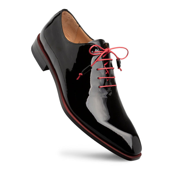 Mezlan Dietro 2 Men's Shoes Black Patent Leather Asymmetrical Oxfords (MZ3702)-AmbrogioShoes