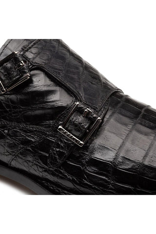 Mezlan Doyers Crocodile Double Monk-Strap-AmbrogioShoes