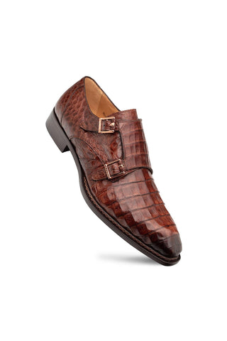 Mezlan Doyers Crocodile Double Monk-Strap-AmbrogioShoes