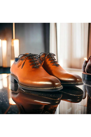 Mezlan Enterprise Leather Whole-Cut Oxfords-AmbrogioShoes