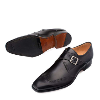 Mezlan Forest Men's Shoes Calf-Skin Leather Single Monk-Strap 9268 (MZ3004)-AmbrogioShoes