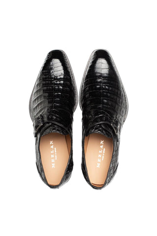 Mezlan Gigolo 50056-F Crocodile Single Monk Strap