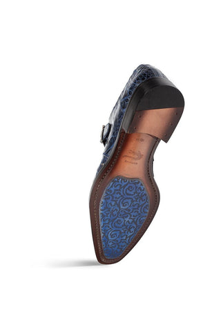 Mezlan Gigolo 50056-F Crocodile Single Monk Strap