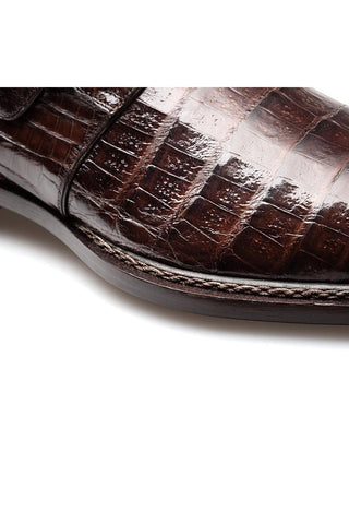 Mezlan Gigolo 50056-F Crocodile Single Monk Strap