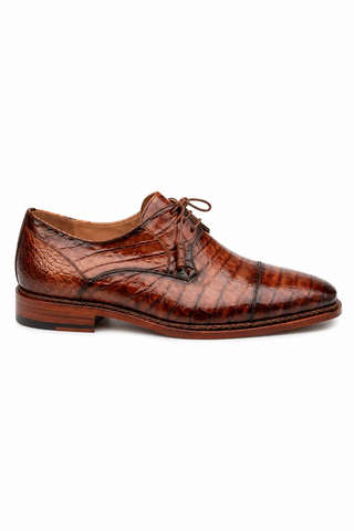 Mezlan Giovane 50032-F Crocodile Skin Derby (MZ3717)-AmbrogioShoes