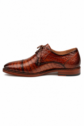 Mezlan Giovane 50032-F Crocodile Skin Derby (MZ3717)-AmbrogioShoes