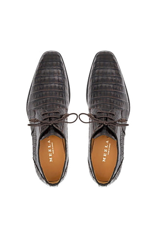 Mezlan Golfo 4967-F Exotic Crocodile Plain Toe Derby (MZ3747)-AmbrogioShoes