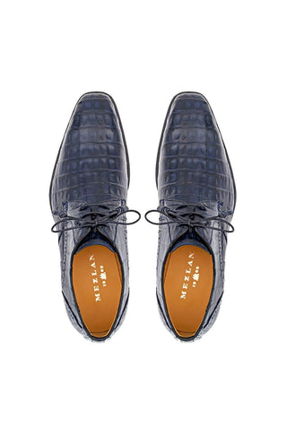 Mezlan Golfo 4967-F Exotic Crocodile Plain Toe Derby (MZ3747)-AmbrogioShoes