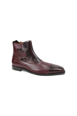 Mezlan Highmore 20242 Deer-Skin / Calf Leather Double Buckles Boot (MZ3822)-AmbrogioShoes