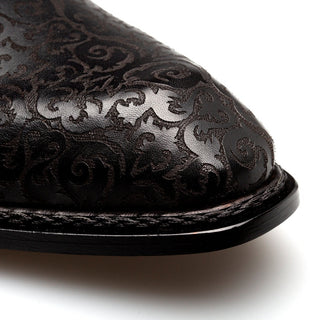 Mezlan Lontani 21039 Men's Shoes Black Embossed Calf-Skin Leather Derby Oxfords (MZ3707)-AmbrogioShoes