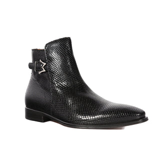 Mezlan Maharaja 20598 Exotic Snake-Skin Buckle Boots (MZ3621)-AmbrogioShoes
