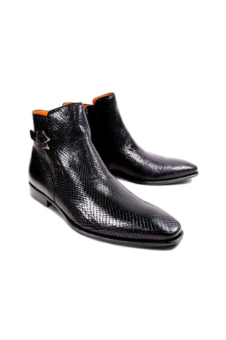 Mezlan Maharaja 20598 Exotic Snake-Skin Buckle Boots (MZ3621)-AmbrogioShoes