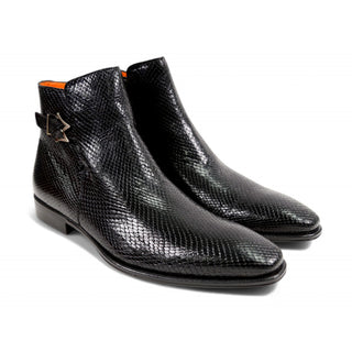 Mezlan Maharaja 20598 Men's Shoes Exotic Snake-Skin Buckle Boots (MZ3621)-AmbrogioShoes