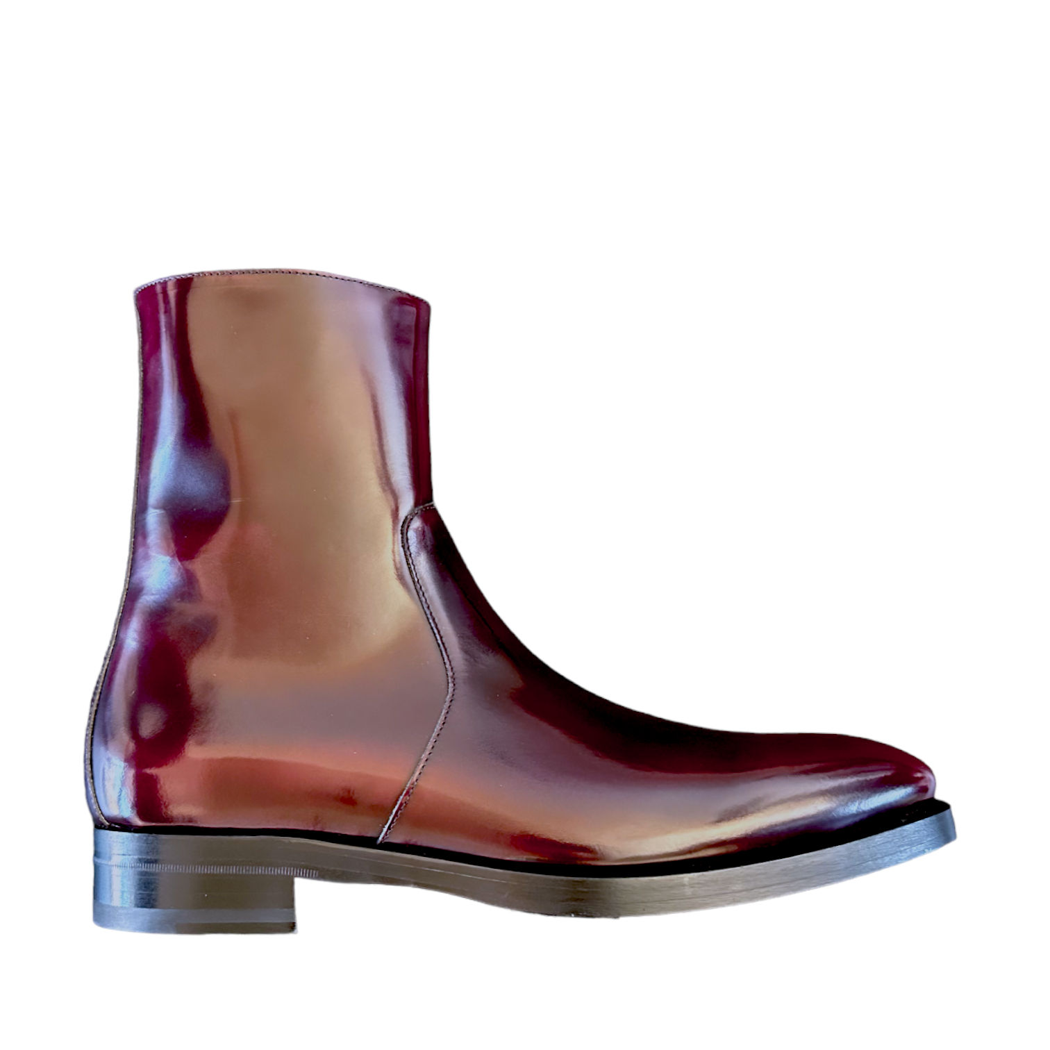 Mezlan Marques 20920 Burgundy Polished Leather High-Top Boots