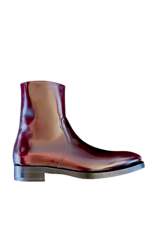 Mezlan Marques 20920 Burgundy Polished Leather High-Top Boots (MZ3655)-AmbrogioShoes