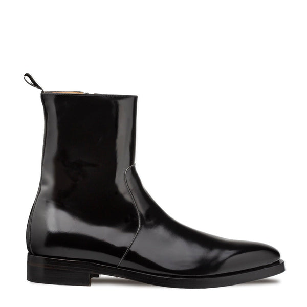 Mezlan Marques 20920 Men's Shoes Black Polished Leather High-Top Boots (MZ3665)-AmbrogioShoes