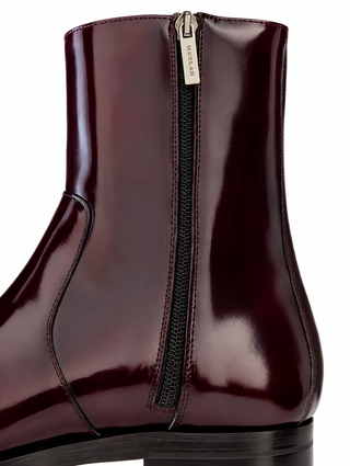 Mezlan Marques Burgundy Polished Leather High-Top Boots (MZ3655)-AmbrogioShoes