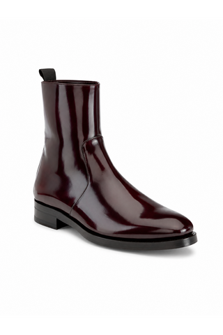 Mezlan Marques Burgundy Polished Leather High-Top Boots (MZ3655)-AmbrogioShoes