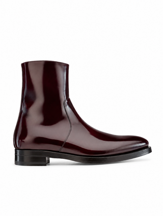 Mezlan Marques Burgundy Polished Leather High-Top Boots (MZ3655)-AmbrogioShoes