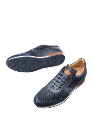 Mezlan Maxim Men's Designer Shoes Suede / Leather Sneakers (MZ3123)-AmbrogioShoes