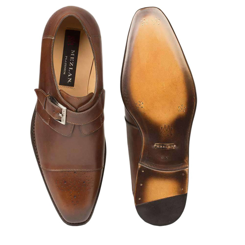 Mezlan Mens Luxury Shoes Jean Cognac Italian Calfskin Loafers (MZ2145)-AmbrogioShoes