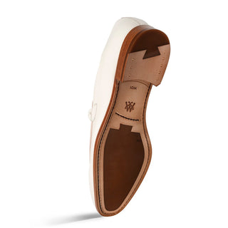 Mezlan Parole 21047 Men's Shoes Bone Soft Calf-Skin Leather Penny Loafers (MZ3743)-AmbrogioShoes