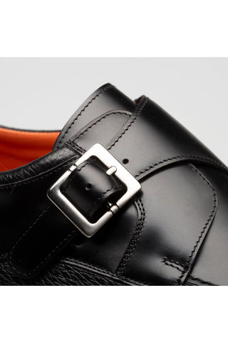 Mezlan Pego Deer & Leather Single Monk Strap-AmbrogioShoes