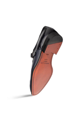 Mezlan Pego Deer & Leather Single Monk Strap-AmbrogioShoes