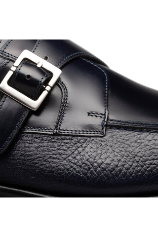 Mezlan Pego Deer & Leather Single Monk Strap-AmbrogioShoes