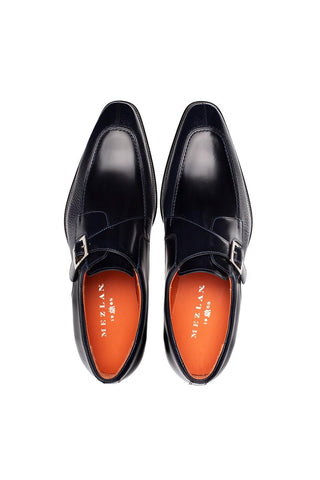 Mezlan Pego Deer & Leather Single Monk Strap-AmbrogioShoes