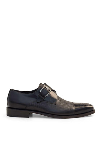Mezlan Phoenix Leather & Deer Single Monk-Strap-AmbrogioShoes