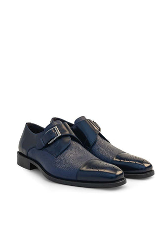 Mezlan Phoenix Leather & DeerSingle Monk-Strap-AmbrogioShoes