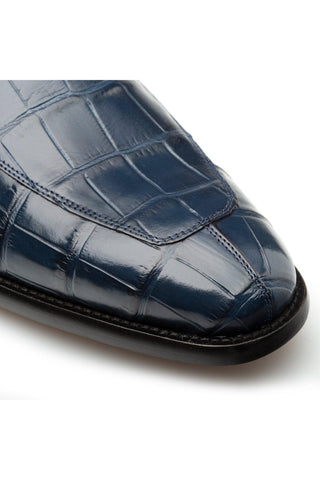Mezlan Piccolo 4954-J Alligator Skin Split-Toe Penny Loafers (MZ3661)-AmbrogioShoes