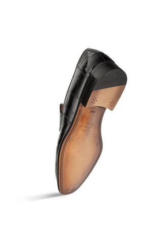 Mezlan Piccolo 4954-J Alligator Split-Toe Penny Loafers (MZ3661)-AmbrogioShoes
