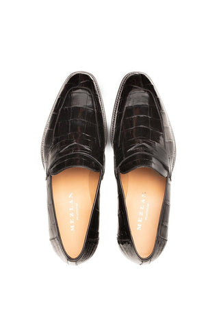 Mezlan Piccolo 4954-J Alligator Split-Toe Penny Loafers (MZ3661)-AmbrogioShoes