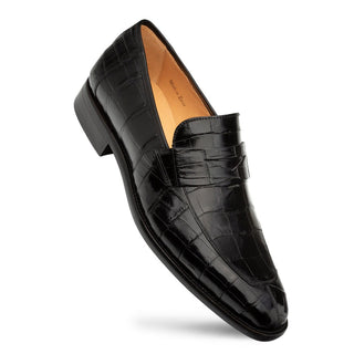 Mezlan Piccolo 4954-J Men's Shoes Alligator Skin Split-Toe Penny Loafers (MZ3661)-AmbrogioShoes