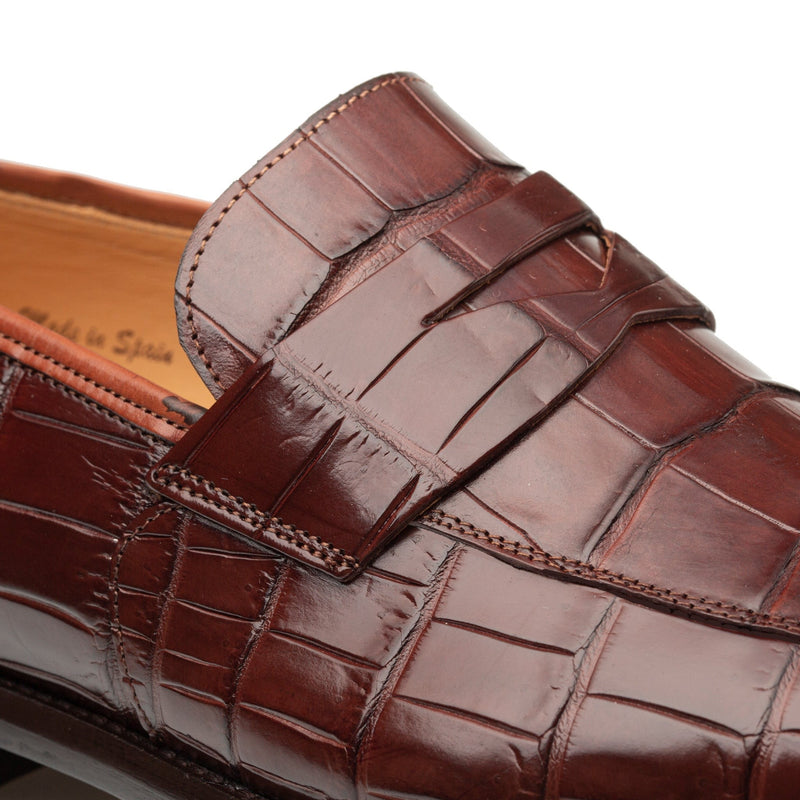 Mezlan Piccolo 4954-J Men's Shoes Sport Exotic Alligator SplitToe Penny Loafers (MZ3666)-AmbrogioShoes