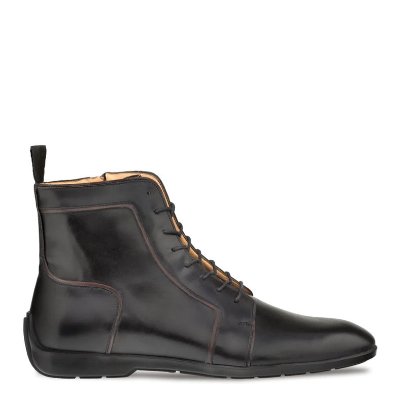 Mezlan R20475 Men's Shoes Black Calf-Skin Leather Casual High-Top Boots (MZ3541)-AmbrogioShoes