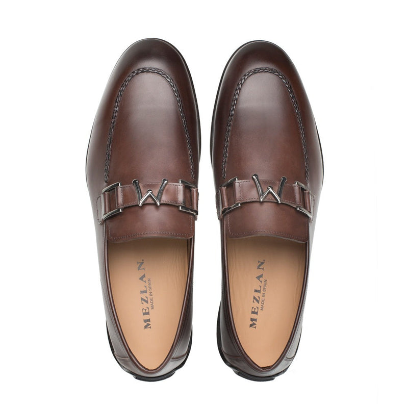 Mezlan R20487 Men's Shoes Chocolate Calf-Skin Leather Slip-On Driver Loafers (MZ3636)-AmbrogioShoes