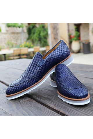 Mezlan R20658 Woven Leather Hybrid Loafers (MZ3620)-AmbrogioShoes