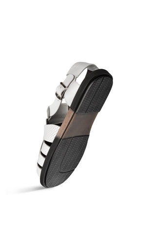 Mezlan R20666 White Leather Fisherman Sandals (MZ3625)-AmbrogioShoes