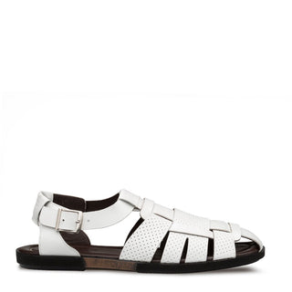 Mezlan R20666 White Leather Fisherman Sandals (MZ3625)